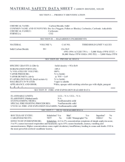 MATERIAL SAFETY DATA SHEET CARBON DIOXIDE, SOLID
