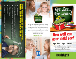 Eye See&hellip;Eye Learn - PrinceEdwardIsland.ca