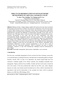 impacts of deforestation on socio