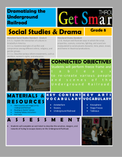Social Studies_Dance_8_The Underground Railroad Slavery and