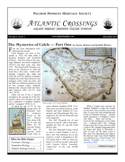 atlantic crossings - Pilgrim Hopkins Heritage Society