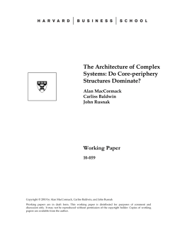 The Architecture of Complex Systems: Do Core