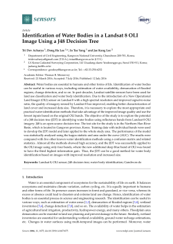 Identification of Water Bodies in a Landsat 8 OLI Image Using a J48