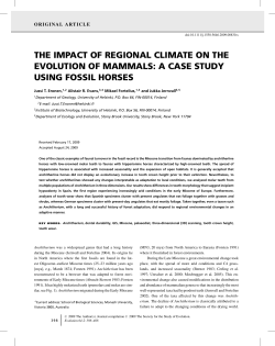 the impact of regional climate on the evolution of mammals: a case