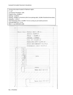 Example Permeable Pavement Calculations Rev. 17Oct2012
