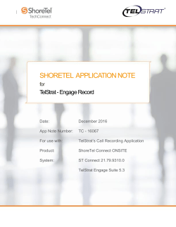 shoretel application note