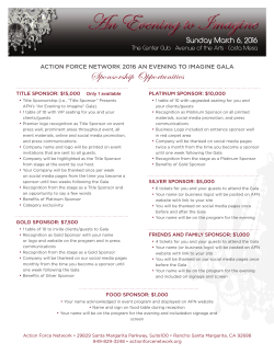 Sponsorship Opportunities