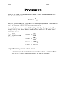 Pressure - Mr. Collinson