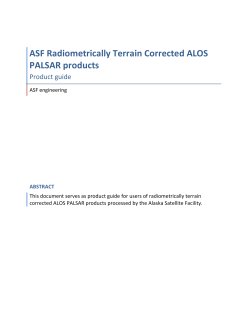 ASF Radiometrically Terrain Corrected ALOS PALSAR products