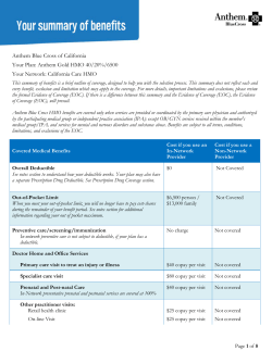 Gold HMO 40/20%/6500 2EWB - RealCare Insurance Marketing, Inc.