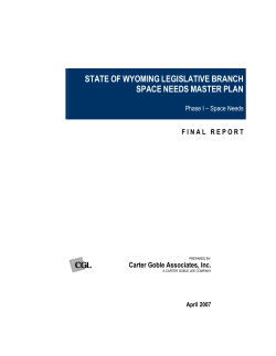 state of wyoming legislative branch space needs master plan