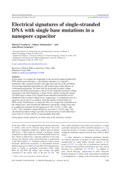 Electrical signatures of single-stranded DNA with single base