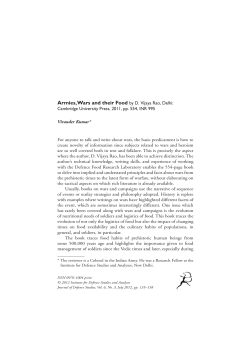 Armies, Wars and their Food by D. Vijaya Rao