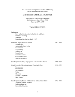 AMBASSADOR E. MICHAEL SOUTHWICK