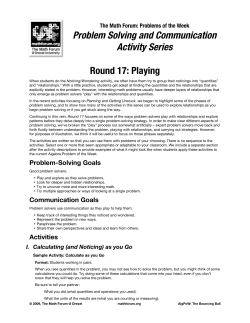 Activity Series - The Math Forum @ Drexel