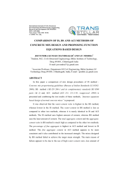 Comparison of IS, BS and ACI Methods of Concrete Mix