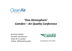 Presentation by Simon Birkett, Director of Clean Air in London