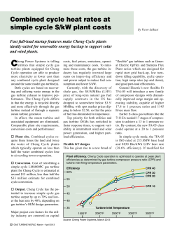 Combined cycle heat rates at simple cycle $/kW plant costs