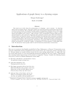 Applications of graph theory to a rhyming corpus