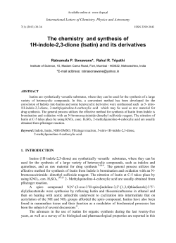 The chemistry and synthesis of 1H-indole-2,3