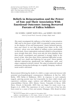 Beliefs in Reincarnation and the Power of Fate and Their