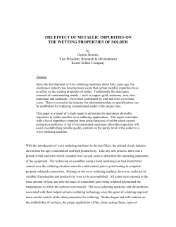 the effect of metallic impurities on