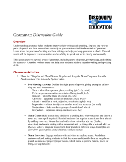 Grammar: Discussion Guide