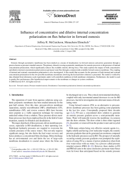 Influence of concentrative and dilutive internal concentration
