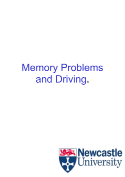 Memory Problems and Driving  C