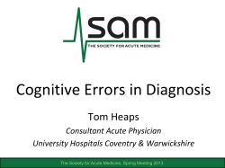 Cognitive Errors in Diagnosis