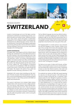 switzerland - STS Student Travel Schools