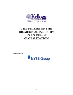 the future of the biomedical industry in an era of globalization