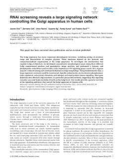 RNAi screening reveals a large signaling network controlling the