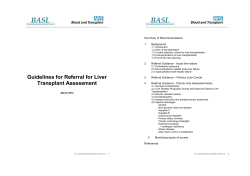 Guidelines for Referral for Liver Transplant - NHSBT