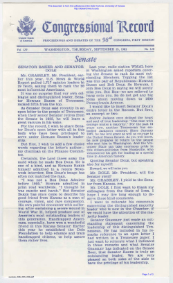 Senator Baker and Senator Dole - Robert J. Dole Archive and