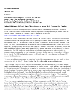 Schuylkill County Officials Raise Major Concerns About Gas Pipeline