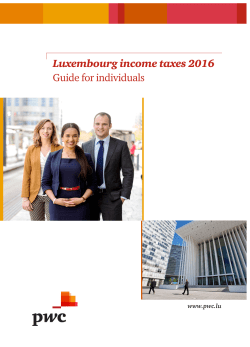 Luxembourg income taxes 2016: Guide for