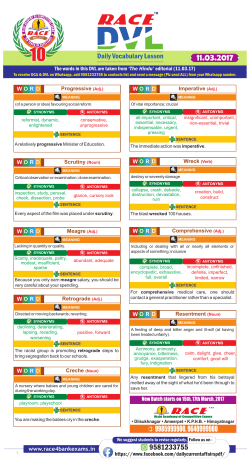 Daily Vocabulary Lesson - Rishi Academy of Competitive exam