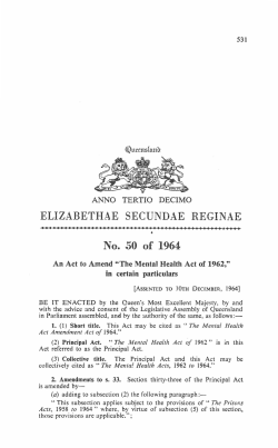 Mental Health Act Amendment Act of 1964