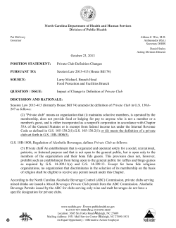 Private Club Definition Changes