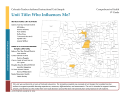 Unit Title: Who Influences Me?