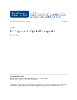 Los Angeles as a Single-Celled Organism