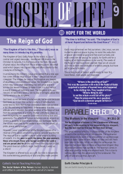 Gospel of Life#9 The Reign of God