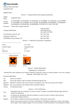 Material Safety Data Sheet Copper(II) oxide MSDS# 05655 Section 1