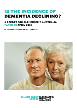 Is the IncIdence of dementIa declInIng?