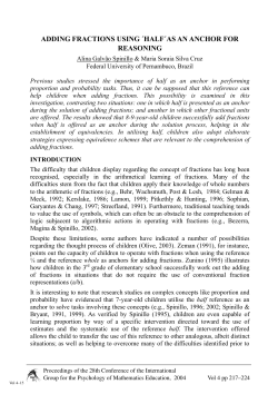 ADDING FRACTIONS USING &acute;HALF&acute;AS AN ANCHOR FOR