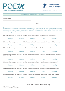 patient-oriented eczema measure.