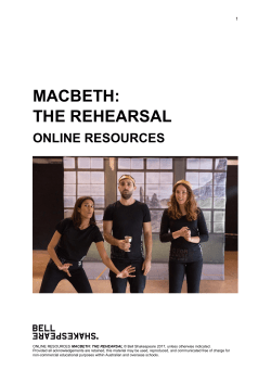 macbeth: the rehearsal