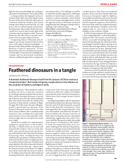 feathered dinosaurs in a tangle. Nature 461:601