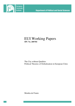 EUI Working Papers - European University Institute